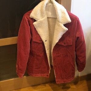 NastyGal Pink Faux Corduroy Jacket